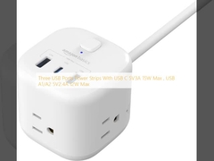3개의 USB 포트 USB C 5V3A 15W 최대, USB A1/A2 5V2.4A 12W 최대